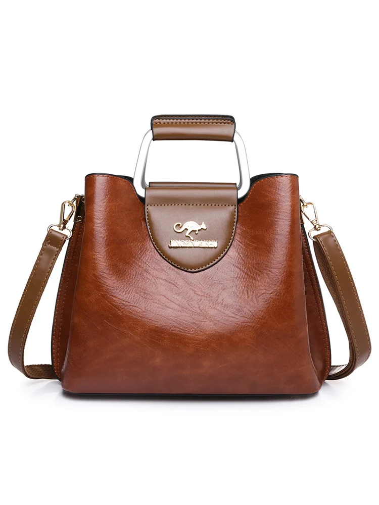 Vintage Pinch Oiled Leather Crossbody Bag