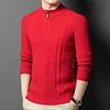 Thickened warm half-zip knitted bottoming sweater