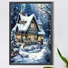 Diamond Painting-DIY Full Round Drill Christmas Snow House(40*60 CM)