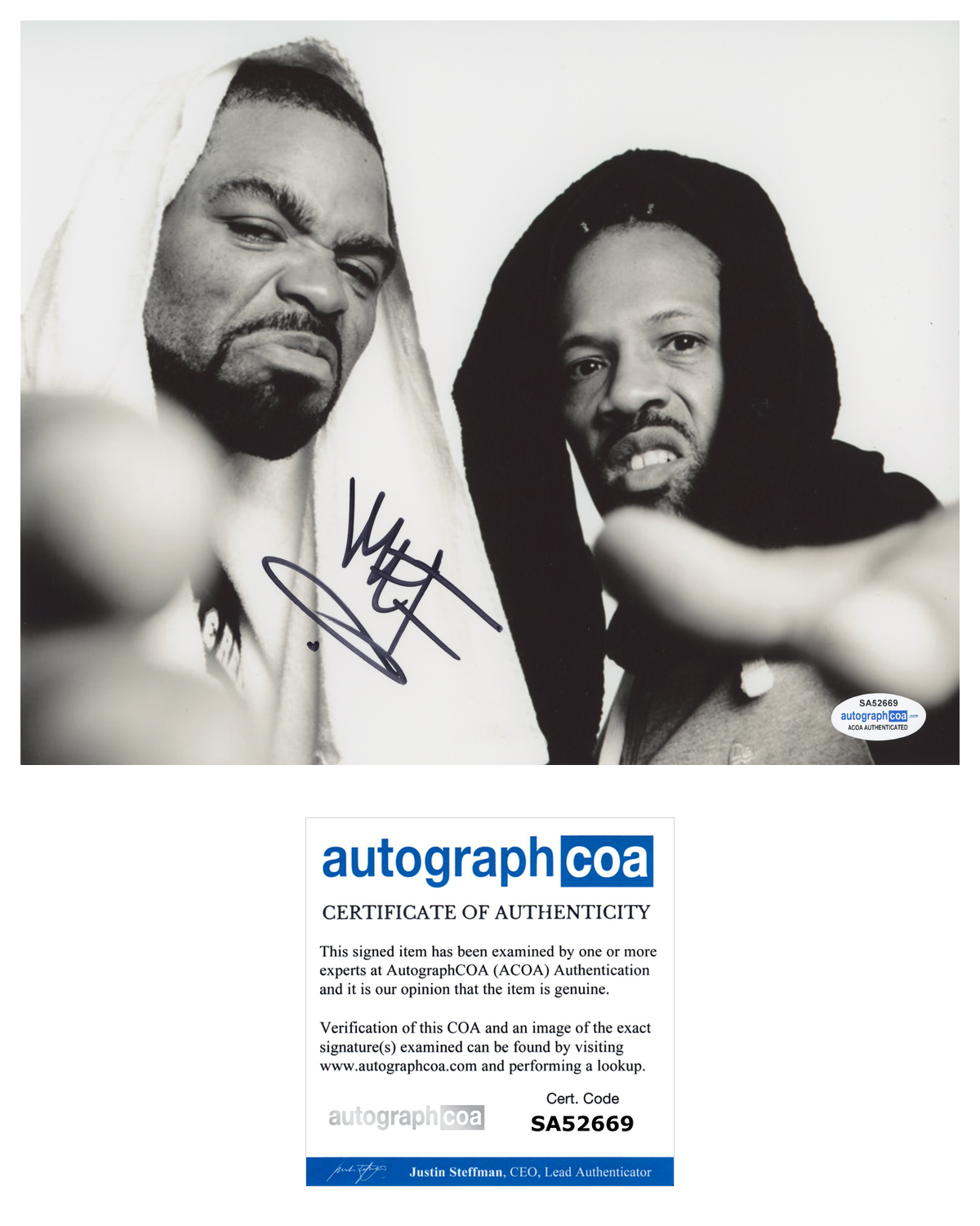 Method Man Signed Autographed 8x10 Photo Poster painting WU TANG CLAN Hip Hop Rapper ACOA COA