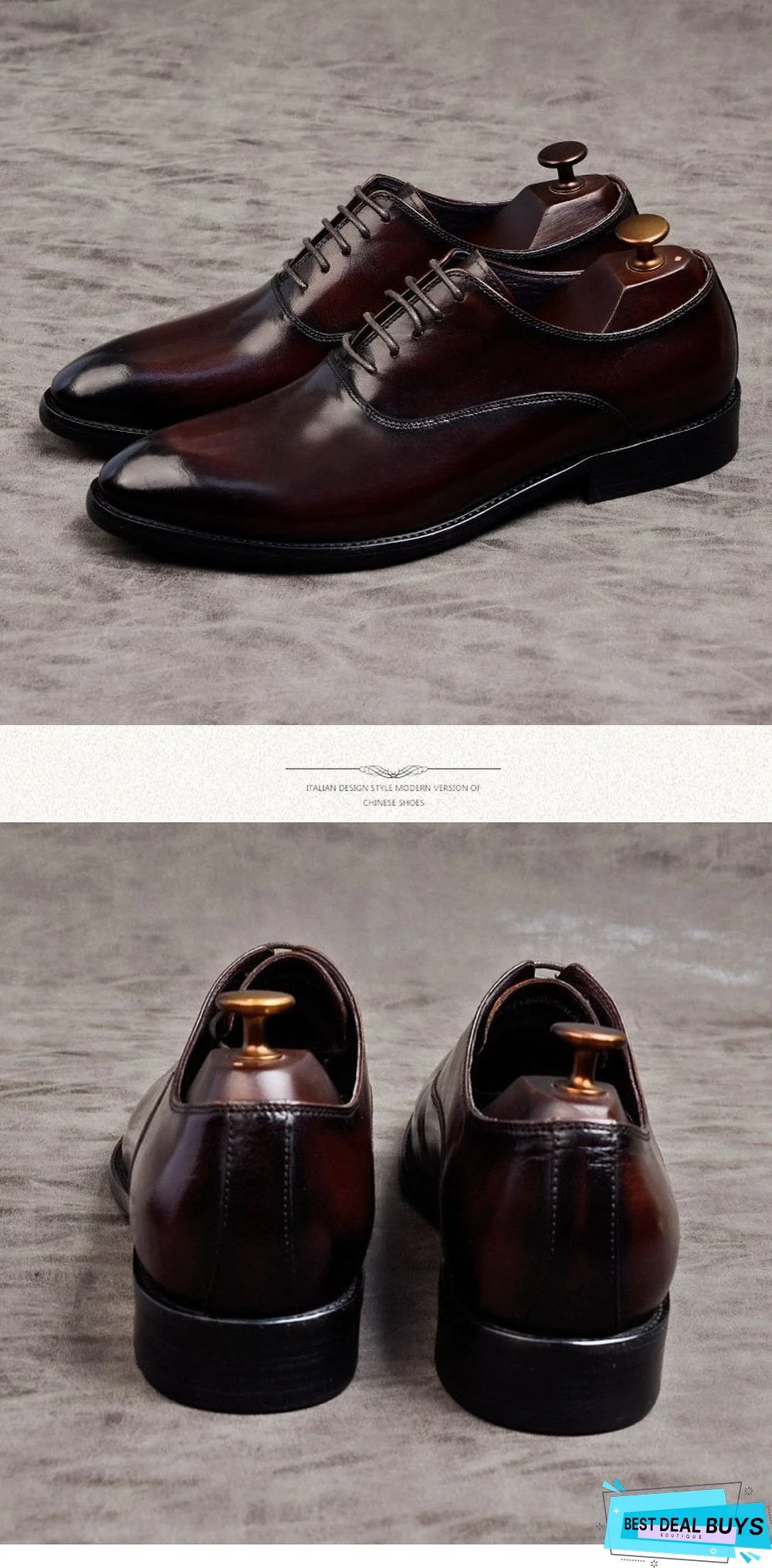 Men Formal Shoes Genuine Leather Italian Designer Shoes