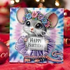 6PCS DIY Diamond Art Greeting Cards Congratulations Cards & Gifts (Mouse)