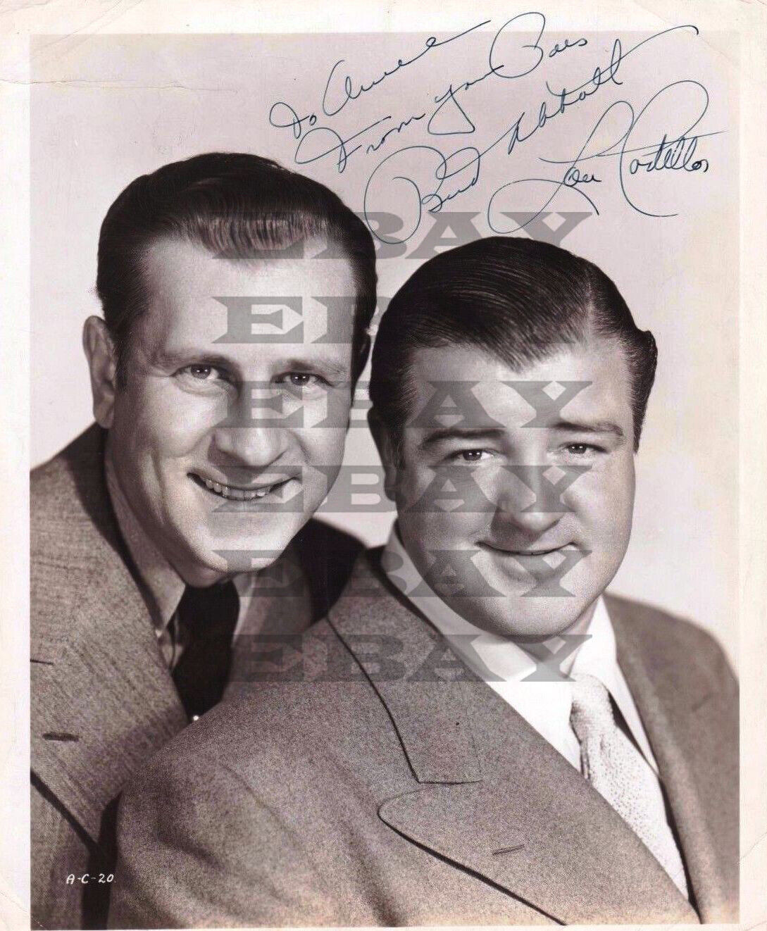 Bud Abbott Lou Costello Autographed Signed 8x10 Photo Poster painting Reprint