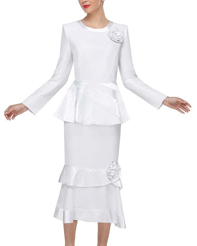 Ladies Casual Elegant Versatile Satin Dress
