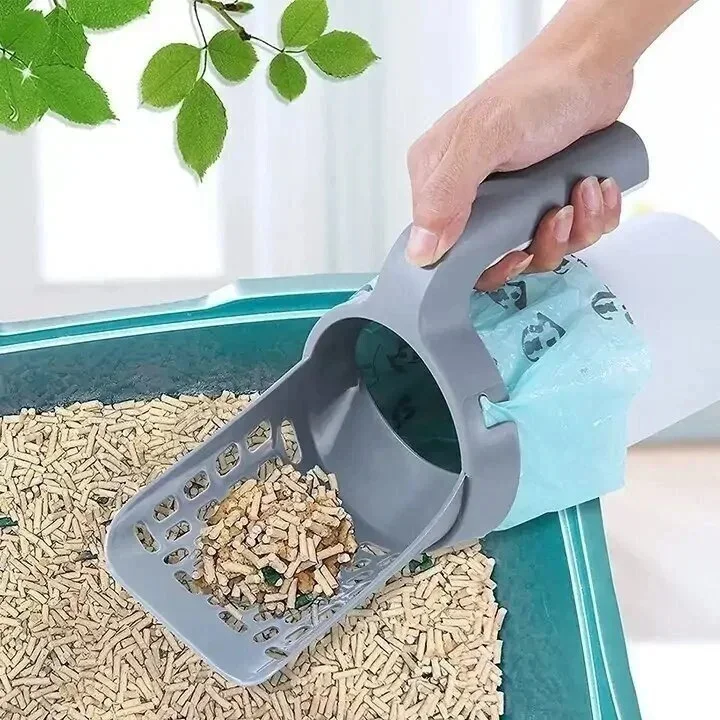 Cat Litter Scoop Integrated Detachable Deep Shovel Holder