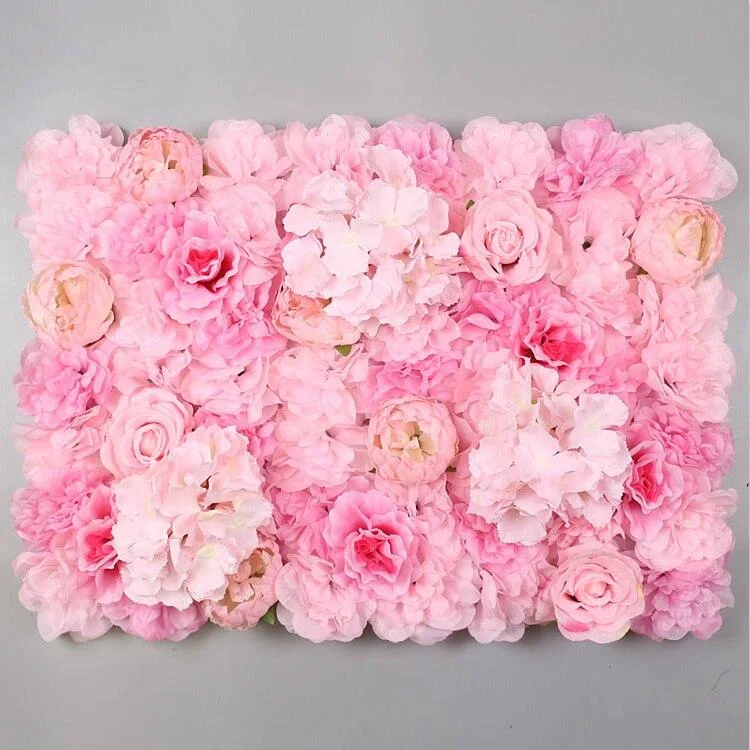 40x60cm Silk Rose Flower Champagne Artificial Flower DIY Wedding Decoration Flower Wall Panels Romantic Wedding Backdrop Decor 1118