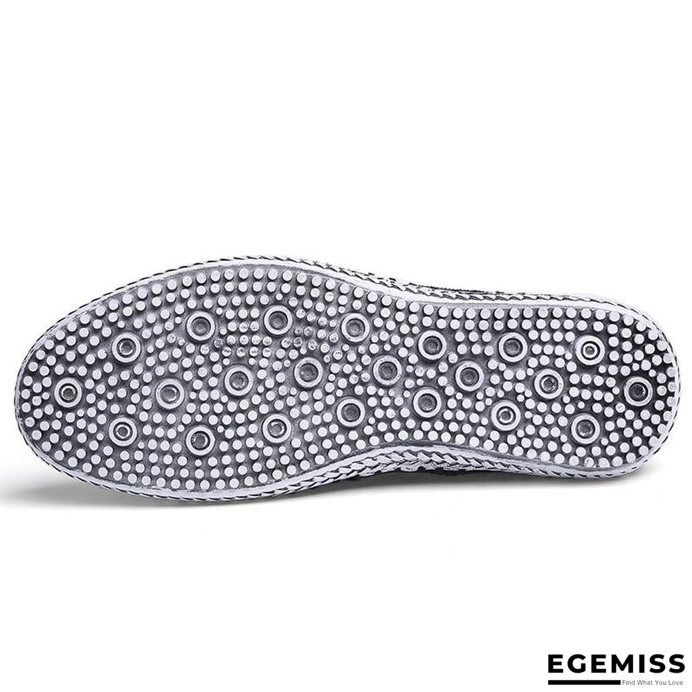 Men Breathable Comfortable Split Leather Men Loafers Flats Casual Shoes | EGEMISS