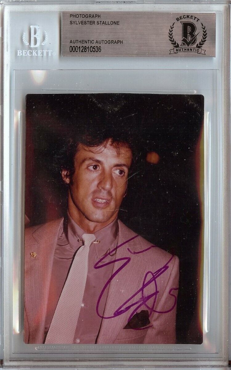 Sylvester Stallone Signed Autographed 3.5X5 Photo Poster painting Vintage Rocky Actor Beckett