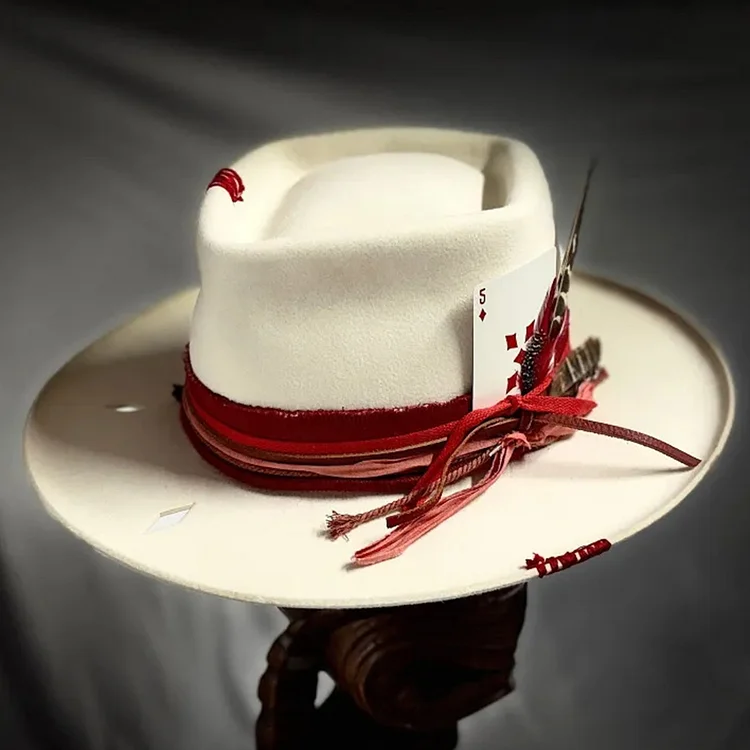 Retro Ribbon Decor Wool Fedora Hat