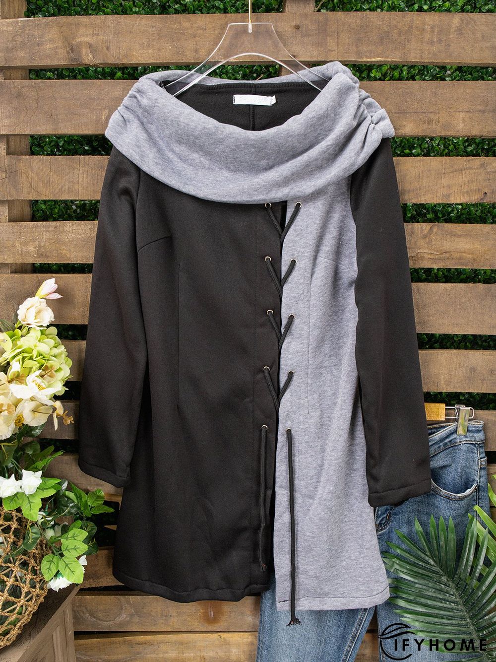 Solid Slit Long Sleeve Casual Weaving Dress | IFYHOME