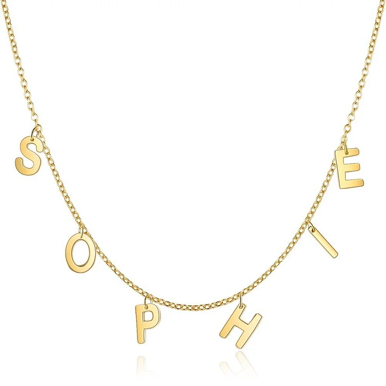 Personalized Initial Name Necklace Letter Necklace