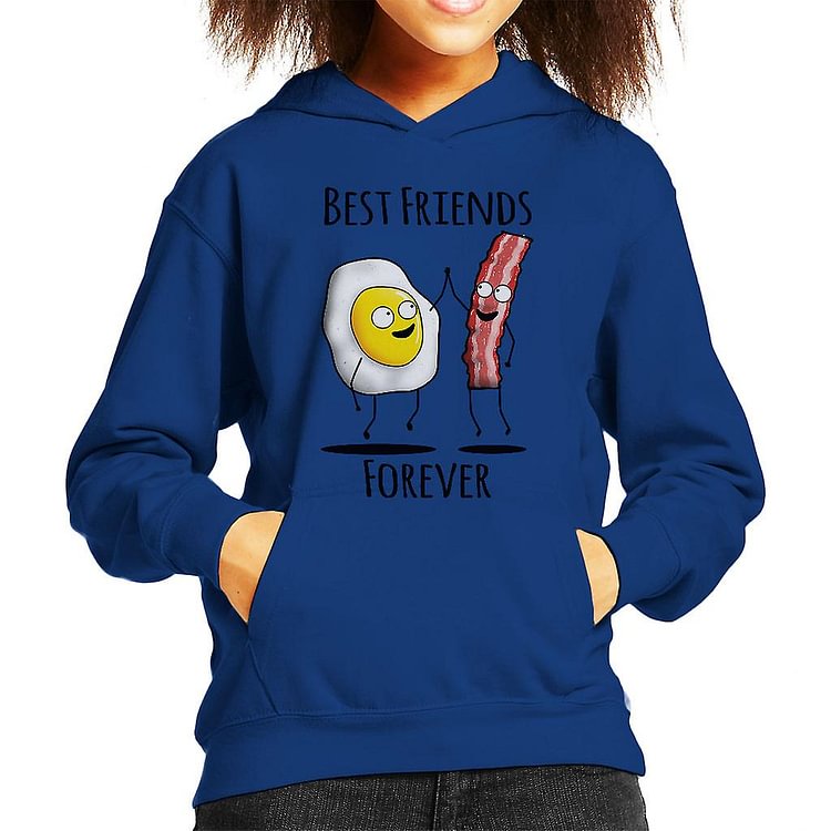 Bacon And Egg Best Friends Forever Kid's Hooded Sweatshirt