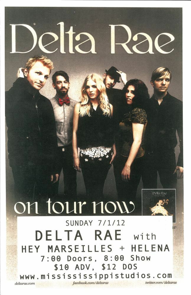 DELTA RAE 2012 Gig POSTER Portland Oregon Concert Version 1 of 2