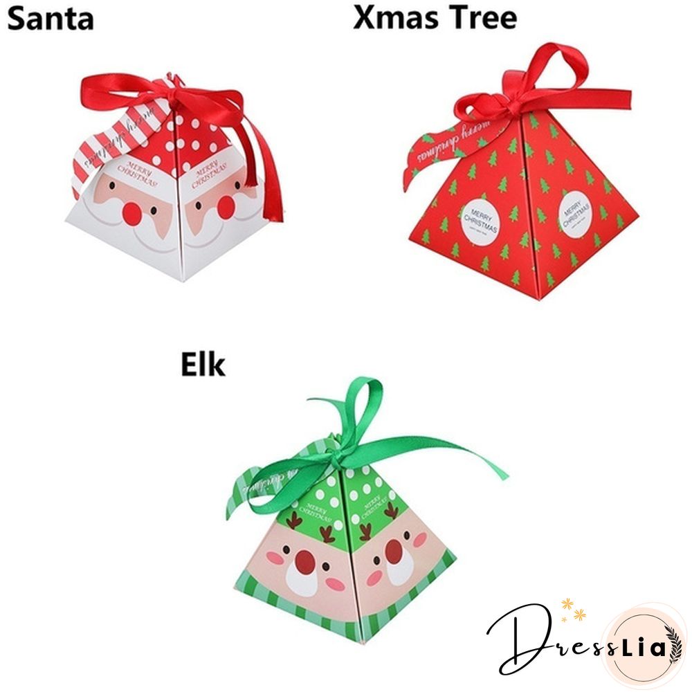 5/10PCS New Kids Favors Gift Package Creative Christmas Decoration Paper Carrier Candy Box Xmas Bags