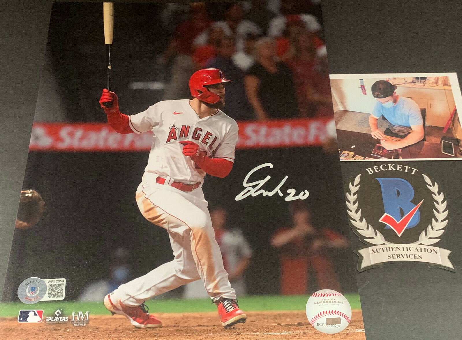 Jared Walsh Los Angeles Angels Auto Signed 8x10 Photo Poster painting Beckett WITNESS COA