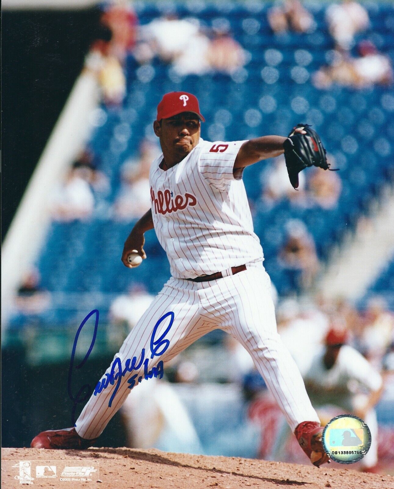 Signed 8x10 CARLOS SILVA Philadelphia Phillies Autographed Photo Poster painting - COA