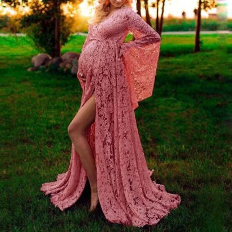 Long Sexy Lace Fancy Photoshoot Dress