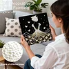 (25x25cm)DIY Pearl Painting Framed Handmade Pearl Material Art Kit Living Room Decor