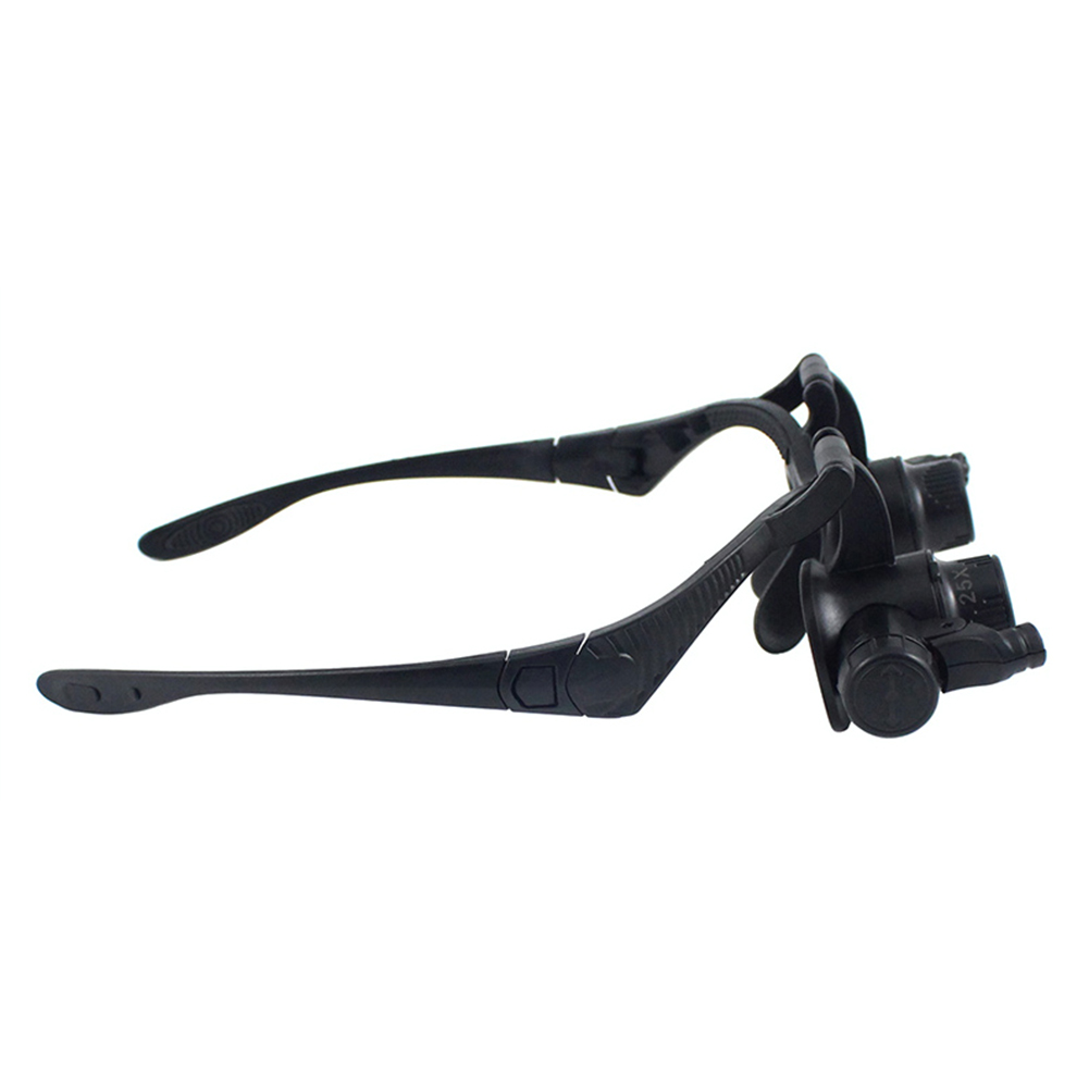 Likron Watches Professional Headband Magnifier Loupe Glasses with LED Light Interchangeable 10X