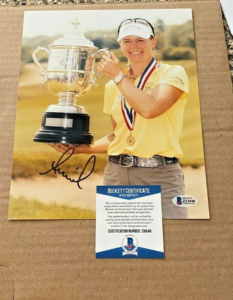 ANNIKA SORENSTAM SIGNED LPGA U.S. OPEN 8X10 Photo Poster painting BECKETT CERTIFIED