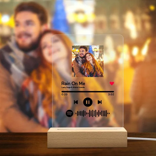 Kettenmachen Scannbare Benutzerdefinierter Spotify Code Acryl Musik Tafel Romantische Geschenke für Paare 
