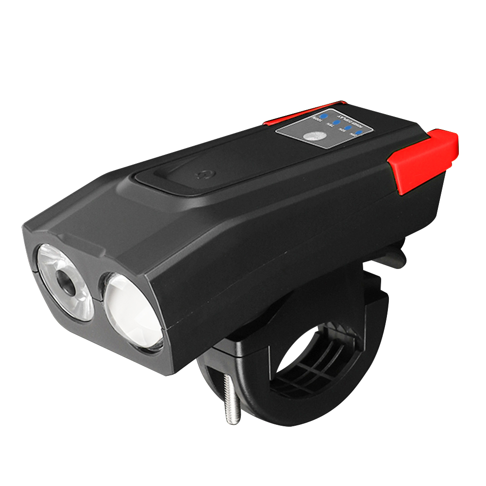 

Bike Bell Front Flashlight Rechargeable Bicycle Horn Lamp -Red 4000mAh, 501 Original
