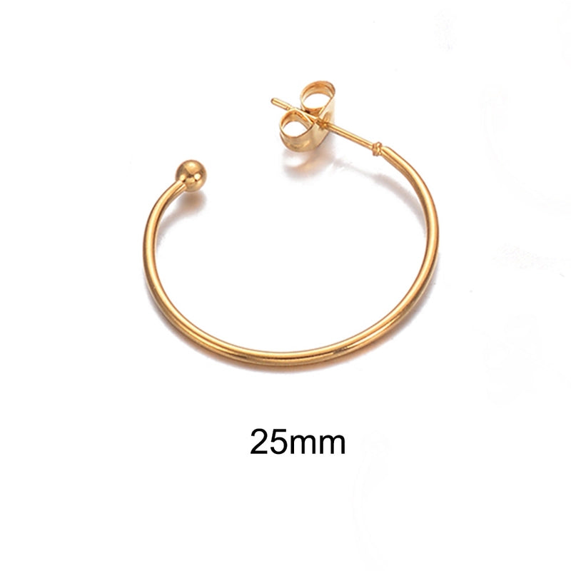 10 PCS/Package 304 Stainless Steel Solid Color Hook Earring Findings