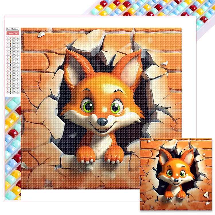 Animals That Break The Wall 30*30CM (Canvas) Full Square Drill Diamond Painting gbfke