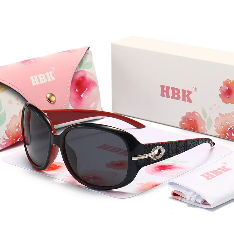 Polarized Oversized Sunglasses Women's Vintage Square Diamond Decorative Sun Glasses Female Fashionable Drivers Eyewear UV400
