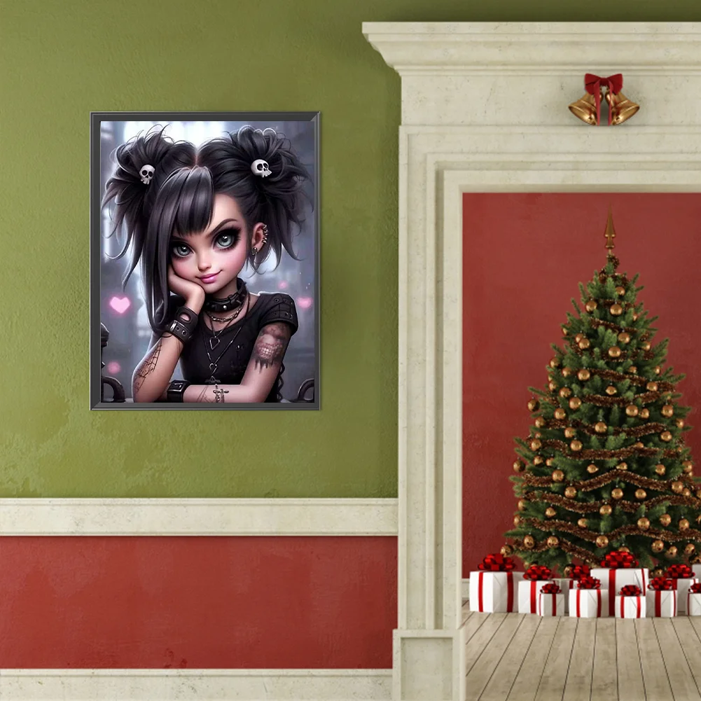 Full Round Diamond Painting 40*50cm - Sweet Cool Girl
