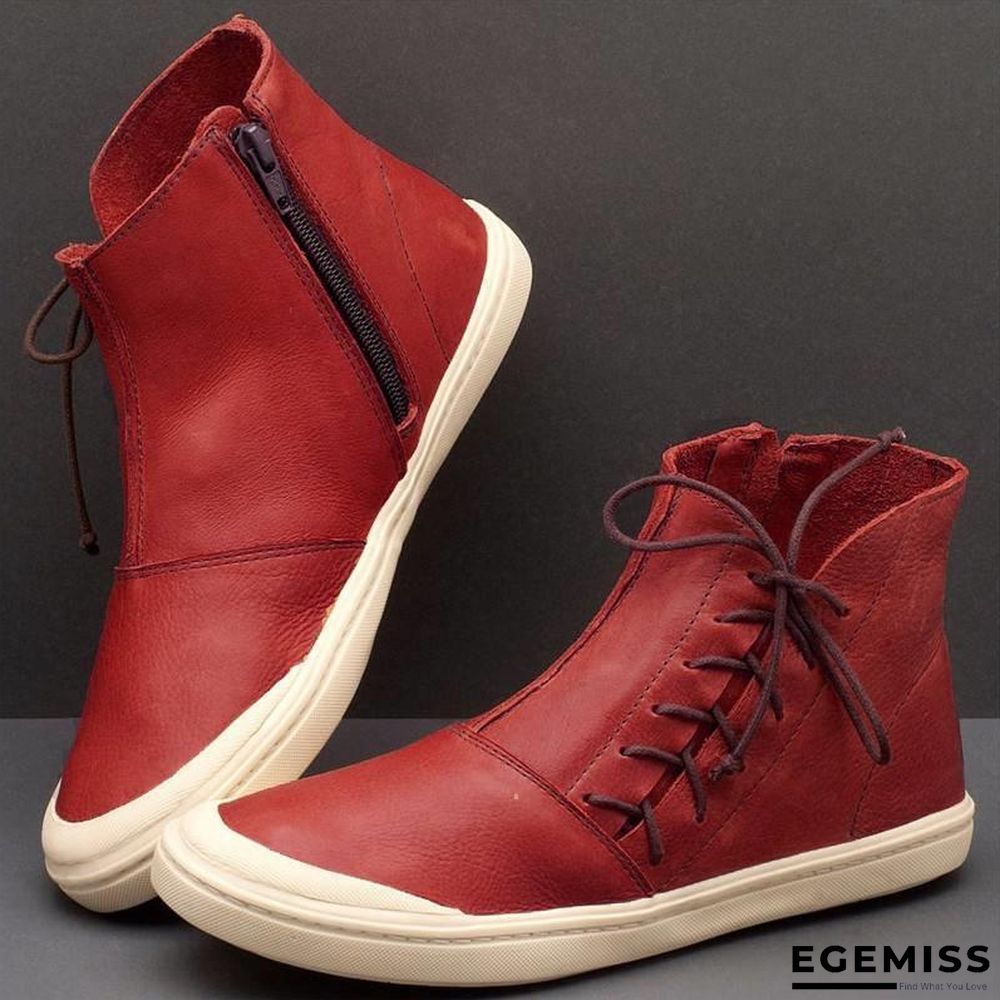 Casual Daily High-Top Zipper Sports Boots | EGEMISS