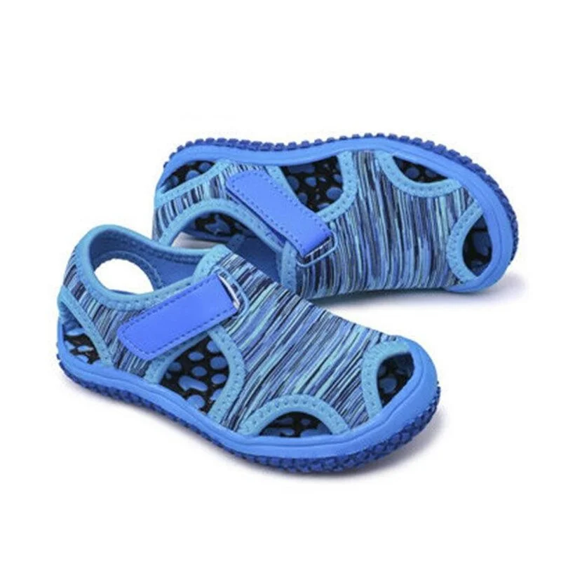 ZZFABER Children Soft Sandals for Baby Girls Boys Summer Kids Mesh Barefoot Sports Beach Shoes Non-Slip Casual Sandals Sneakers