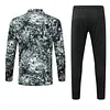 2024/2025 Manchester United Half-Pull Training Suit Green print Football Shirt 1:1 Thai Quality Set