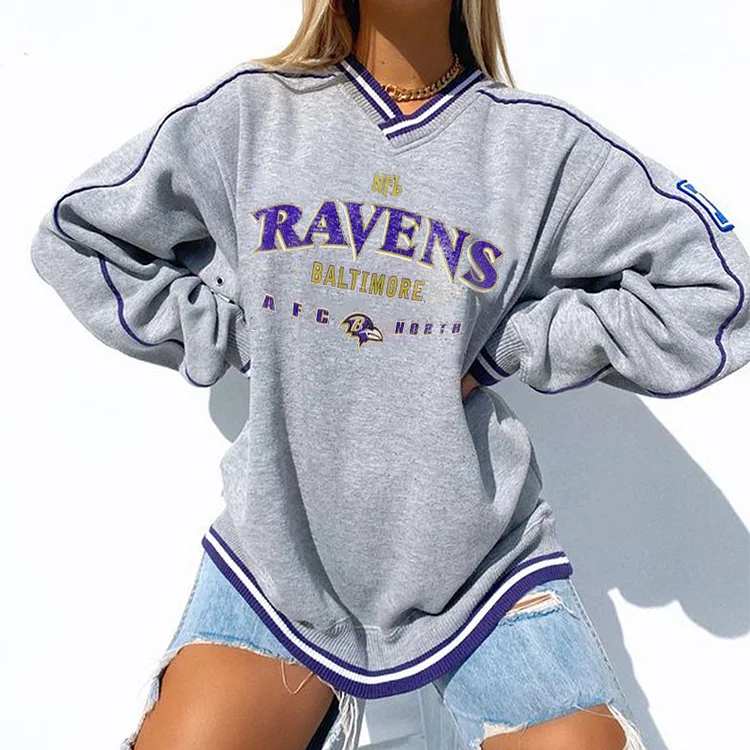 Baltimore Ravens V-neck Pullover Sweatshirt