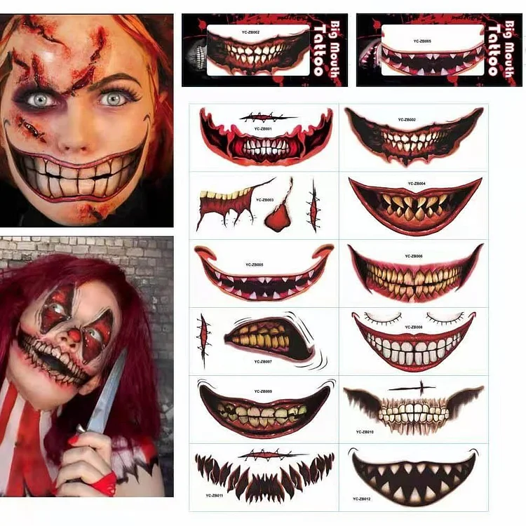 🎃2022 Halloween Pre🔥Sale 40% OFF🔥Halloween prank makeup temporary tattoo