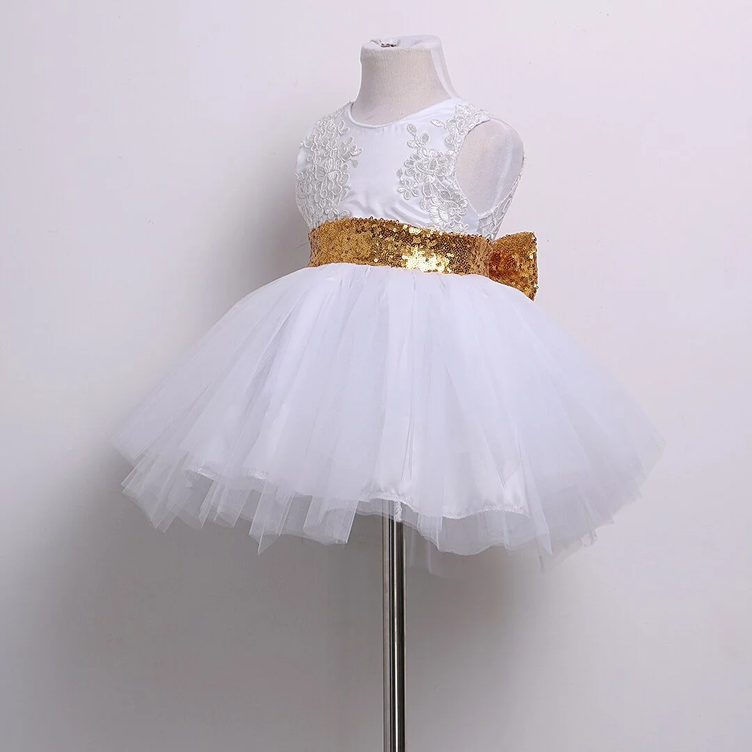 2018 Brand New Newborn Infant Toddler Child Kid Baby Girl Sequins Bowknot Dress Party Dress Christmas Backless Princess Sundress