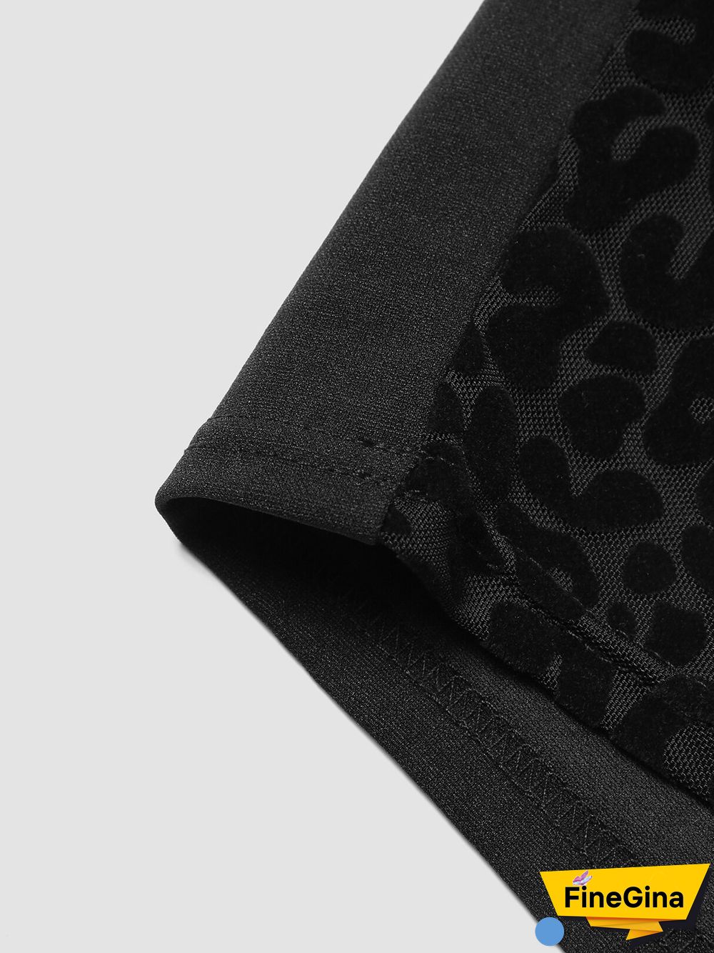 Leopard Mesh Stitch Open Back Underwire Crop Cami