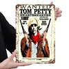 Tom Petty - Panneaux en &eacute;tain m&eacute;tallique(20*30cm/30*40cm) - Musique