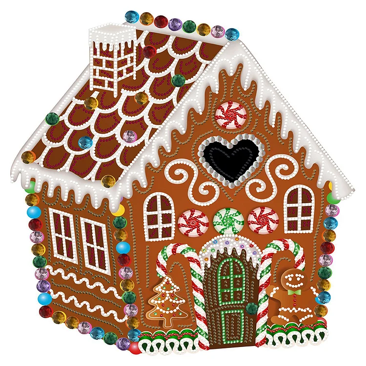 Christmas Cottage- Partial Drill - Special Diamond Painting(40*40cm)