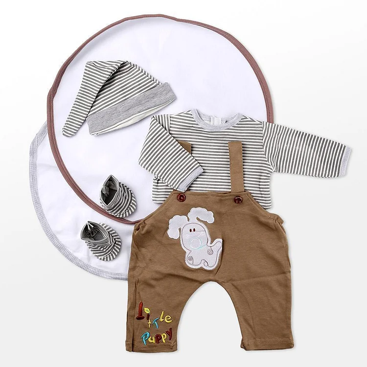  Reborn Babypuppen Kleidungen Braune Outfits für 20"- 22" Reborn Babypuppe Mädchen Outfits - RSDP-Rebornbabypuppen-Rebornbabypuppen.de