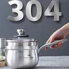 304 stainless steel extra thick one-piece steamer with steaming grid, uncoated non-stick cooking pot