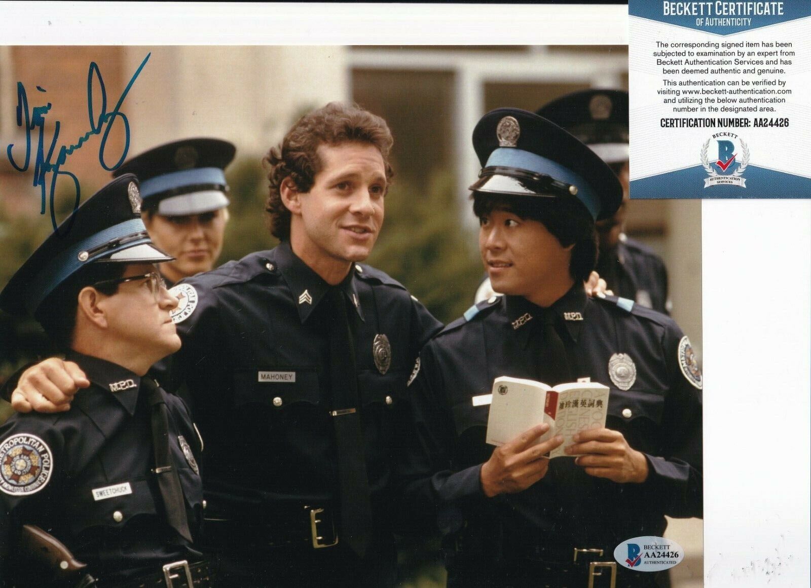 TIM KAZURINSKY signed (POLICE ACADEMY) Movie 8X10 Photo Poster painting BECKETT BAS AA24426