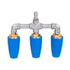 3 in 1 Pressures Washer Turbo Nozzle with 1/4 Inch Quick Connection 360 Degree Rotating Tip Turbo Nozzle 4000 PSI for Garden Car Concrete Brick