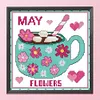 Month - 11CT Stamped 3 Strands Cross Stitch 35*35cm/13.78*13.78in tapestrymarket