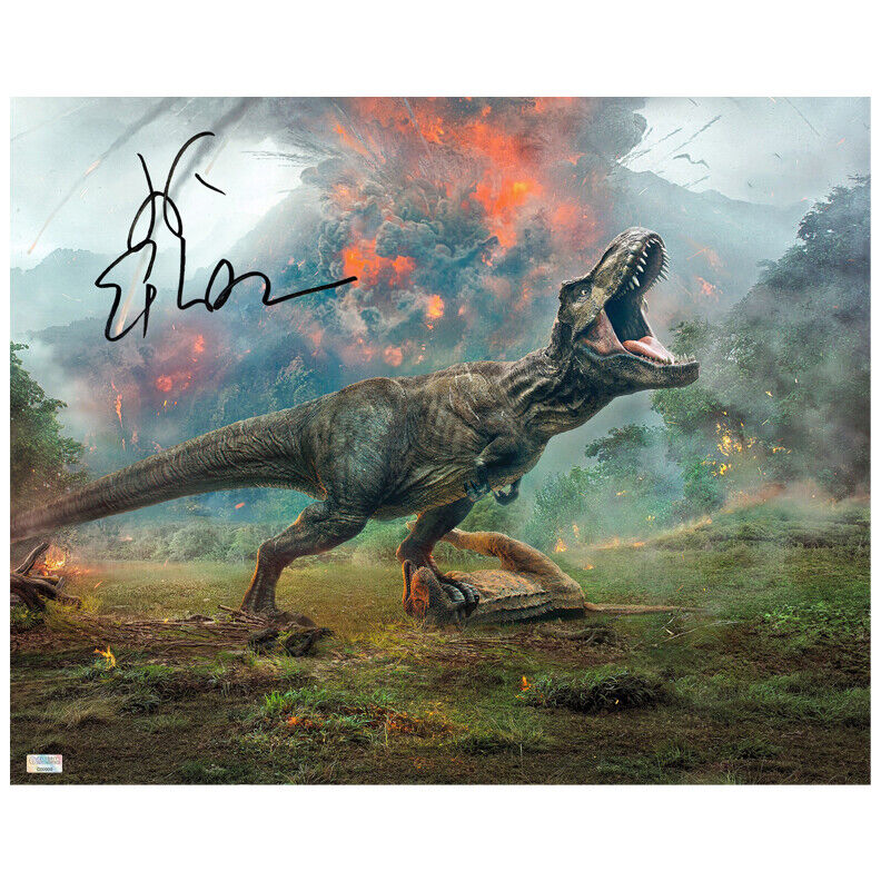 Jeff Goldblum Autographed Jurassic Park T-Rex 16x20 Photo Poster painting