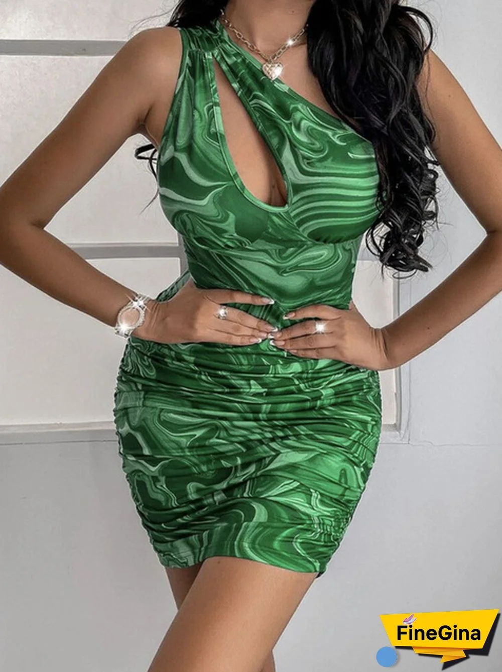 Avrilyaan One Shoulder Mesh Sexy Bodycon Dresses Women White Pleated Mini Summer Dress Vestidos Elegant Club Party Dresses