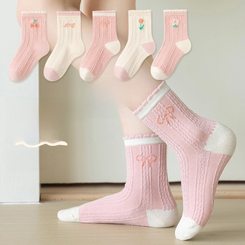 Autumn And Winter Children’s Socks Boys And Girls Mid-calf Socks Cartoon Cute Bunny Cotton Socks Baby Socks