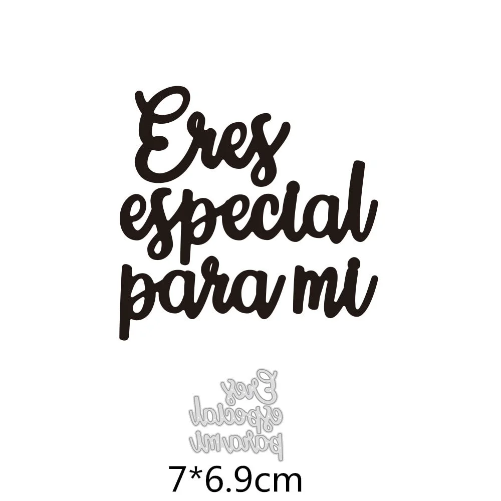 Spainish Words Serial Craft Metal Cutting Die Stencils Template for Scrapbooking Paper Album Cards Gift Decor Knife Die Cut New