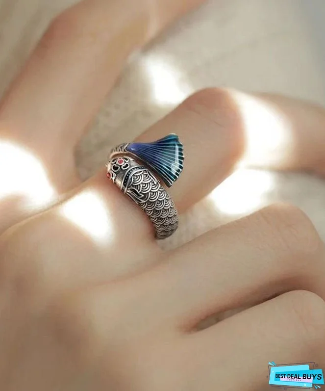 Women Blue Sterling Silver Enamel Rings