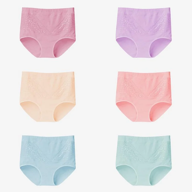 [8 PCS] Plus Size Slim-Fit Lace Panties